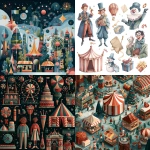 **illustration of christmas carnival elements** - <@1250382934779887619> (fast)
-# Create, explore, and organize on [midjourney.com](<https://midjourney.com/imagine?from_discord=1>)