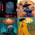 **Princess in castle with 🌈 🐲. Style of Moebius, Alphonse Mucha, and Maxfield Parrish. --c 45 --ar 1:2 --v 7.0 --s 750 --raw** - <@344228814332887040> (fast)
-# Create, explore, and organize on [midjourney.com](<https://midjourney.com/imagine?from_discord=1>)