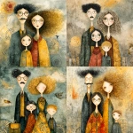 **whimsical photorealistic illustration of a fathers d mother with their girl and boy, father has black hair and a moustache, he’s wearing glasses, mother has curly blonde hair and she’s wearing glasses girl has dark brown hair and she’s wearing glasses, son has light brown hair --v 7.0 --p b3kgthr --s 750** - <@520759084903956481> (fast)
-# Create, explore, and organize on [midjourney.com](<https://midjourney.com/imagine?from_discord=1>)