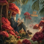 **"Good""Morning" Sticky-note SuperImposition Cotton Clouds Paint a Scene of an Old Man Relaxing in the Forest Drinking some Tea, Looking over a book containing Fluvioglacial-Outwash-Plaines Craft-World Hyper-RealityMash --ar 3:2 --v 7.0** - Upscaled by <@426654487248109579> (fast)