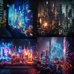 **futuristic cyberpunk skyline, brightly lit cityscape by night inspired by Las Vegas and Coruscant, image of the city's emperor projected onto a brick wall, photography --ar 16:9 --fast --q 2 --style raw** - <@995633031735939133> (fast)