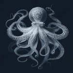 **white octopus floating in the darkness, engraving, illustration, Gustave Diore style, symetric, --ar 4:5 --v 7.0** - Upscaled by <@1019171884983648307> (fast)