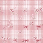**seamless pattern, pastel pink ribbon bows at the corners of a soft pink gingham plaid grid, each square filled with tiny pink and white vintage florals, delicate and feminine, shabby chic style, seamless repeat, no text --tile** - Image #4 <@437878260013989888>