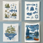 **<https://s.mj.run/dnEDF8WzQwU> for lake of the woods ontario - include a walleye, loon, coleman lantern, life buoy and white pine island.** - <@1149448379978489937> (fast)