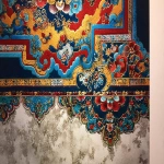 **<https://s.mj.run/sSzRrCUJDg4> The upper edge of the image should be a very clear and detailed image with an abstract design, some parts of which are solid, some parts have Mongolian national patterns, and some parts have small flowers, --ar 128:85** - Image #4 <@1123092135621697629>