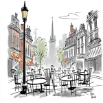 **panopticon ; in style of mechanical pencil sketch with cross hatching lines withough contour lines, pecil stokes --no contour lines, anime, manga, colors --ar 16:9 --raw --sref 3717171728 --v 7.0** - Image #2 <@1135636698060038216>