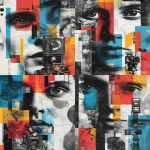 **avant-garde collage poster, mix of analog film textures, surreal fragments of faces and cameras, geometric shapes and color overlays, indie film festival aesthetic, Bauhaus and brutalist design influence, strong contrast, abstract visual storytelling, artistic chaos, no text, vertical format --ar 4:5 --v 7.0 --raw** - Variations (Strong) by <@974048812777762846> (fast)
-# Create, explore, and organize on [midjourney.com](<https://midjourney.com/imagine?from_discord=1>)