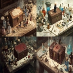 **A small box on a table full of Alchemist supplies and medical gear, D&D art --ar 5:3 --v 7.0** - <@632328592499539989> (fast)
-# Create, explore, and organize on [midjourney.com](<https://midjourney.com/imagine?from_discord=1>)