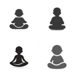 **Child's upper body sitting pose from direct rear view, minimalist iOS flat design, monochrome logo: short torso, rounded shoulders, arms asymmetrical (one extended upward, one bent at waist), subtle spine curve --no details, shading, gradients, texture, background --ar 1:1 --raw** - <@409716268476923920> (fast)