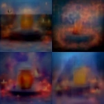 **A 2 oz amber salve jar sits upon a carved Celtic stone circle, surrounded by burning candles, oak leaves, and a small ancestral altar with apples and bread offerings. Behind it, a bonfire flickers under a starry Samhain sky, smoke rising with spirits of the ancestors. Warm firelight tones, autumnal richness, no text. --v 6.0 --s 750** - <@1090630909448949831> (55%) (fast)