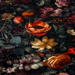 **gothic-inspired dark floral wallpaper, with moody, dark tones and muted colors, featuring detailed botanical illustrations. --ar 4:7 --v 6.0 --s 250** - Upscaled (Subtle) by <@756269320539209761> (fast)