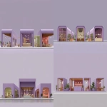 **various stores in a row, inside a mall, the cafe in between different stores --ar 16:9 --sref <https://s.mj.run/xPgsFRi6zGo>** - <@1093082509220253776> (fast)