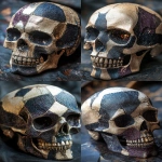 **patchwork beads telomere skull glowing LED Native American --s 250 --v 6.1 --ar 3:4 --cref <https://s.mj.run/8rUprkeuR-c> <https://s.mj.run/2WTFRFHEf-Q> --sref <https://s.mj.run/-GwDPE3Qlfg> <https://s.mj.run/UkIEUQrsDTQ>** - Remix (Strong) by <@548015168957972483> (fast)
