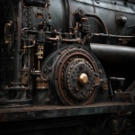 **the intricate and complex engine of an old steam locomotive, with its towering, powerful design showcasing the intricate mechanical details, exemplifies the industrial design that defined its time period. award-winning, realistic photography. --ar 79:61 --v 7.0 --p 7t8d38w** - Image #1 <@995751013732581408>