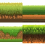 **rectangular 2D game platform, side view, pixel art style, seamless tileable texture, earthy terrain with grass on top, 32x128 pixels, isolated on white background, retro video game aesthetic, bright colors, clean edges --v 5.0 --ar 4:1** - <@399143272141946880> (fast)
-# Create, explore, and organize on [midjourney.com](<https://midjourney.com/imagine?from_discord=1>)
