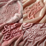 **a luxurious all-typography logo that reads "Soft Girl Era", featuring elegant cursive script that is soft, feminine, and girly, embossed into a smooth blush-pink suede background, the letters themselves have a plush suede texture with subtle highlights and shadows, softly lit with natural diffused lighting, ultra-realistic fabric detail, shallow depth of field, high resolution, minimalistic composition, no extra icons or symbols, focus entirely on the typographic suede logo on the suede backdrop --ar 1:1 --v 6.0 --s 250 --raw** - <@1070056867990085722> (fast)
-# Create, explore, and organize on [midjourney.com](<https://midjourney.com/imagine?from_discord=1>)