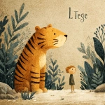 **"Le tigre" French children's book illustration. --s 250** - Image #1 <@1135636698060038216>