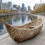 **cosmonautumnal scuptural art Seattle Washington waterfront Park art --s 250 --c 25 --iw 3 --raw --q 4 --p jh81ly1 4x7uqag** - Image #1 <@1059634795207991457>