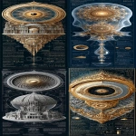 **Euclidean progression, many highly detailed technical schematic, assembly and disassembly instructions, What if the massive sidereal big bang explosion in my head does not exist? golden spiral, transparent head, Euclidean progression from the pineal gland inthe centre of my head, building the universe in my head, fractal progression from the pineal gland inthe centre of my head, building the universe in my head, many highly detailed technical schematic, assembly and disassembly instructions, detailed instructions, internal and external parts included, sacred geometry, golden ratio, fibonacci sequence, π, 1.618034, 3.1415926535, 137.5 degree, dna, 34/21, fratal, fractal progression, in the style of Anselm Kiefer and Krenz Cushart and Zdzisław Beksiński, --ar 1:3 --stylize 750 --v 7.0** - <@1065590027356213338> (relaxed)