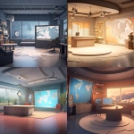 **a weather studio in a cartoon-realistic style. There's a weather map on the right side, facing the camera, with an imaginary country on it. No writing or signs on it. The lighting is typical TV studio. Minimalistic interior --v 5.0** - <@914174626379235358> (fast)
-# Create, explore, and organize on [midjourney.com](<https://midjourney.com/imagine?from_discord=1>)