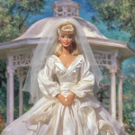 **a 1980’s Barbie doll in a wedding gown of satin and chiffon. The dress is mermaid style. The veil is simple and feminine. In the background is a beautiful gazebo. Ultra realistic, highly detailed, photorealistic. HD --v 7.0** - Image #4 <@1327691479602298971>