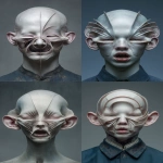 **reconfigured face, out of place ear, rearranged face, mouth above eyes, nose on chin, surreal fluidity crisis, mangled facial features --ar 2:3 --raw --sref 1809924337 77 13 6 95 24 --p ajjw9qi --exp 50 --sv 4 --s 666 --v 7.0** - <@788265797444173834> (turbo)
-# Create, explore, and organize on [midjourney.com](<https://midjourney.com/imagine?from_discord=1>)