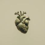 **minimalist photo of an anatomical heart made out of a cactus, on a beige background, in green tones. --v 7.0** - Upscaled by <@1134588665599897600> (fast)