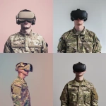 **a British soldier wearing a vr headset against a plain background --v 6.0** - <@356166281038397441> (fast)