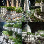 **lunar regenerative agriculture dome, white ceramic micro patrol agrobot "Jade Rabbit" inspecting multilayer hydroponic beds beneath fiber optic osmanthus spectral tower, barnacle-pattern moisture sensor nodes lining tray rims, Earth curve on horizon, cyan green foliage, warm amber grow accents, clean sustainable sci-fi, soft low angle solar side light plus internal tiered glow --ar 16:9 --v 6.0 --stylize 180 --no text, watermark, clutter, low detail --raw** - <@1086482906488258622> (relaxed)