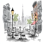 **panopticon ; in style of mechanical pencil sketch with cross hatching lines withough contour lines, pecil stokes --no contour lines, anime, manga, colors --ar 16:9 --raw --sref 3717171728 --v 7.0** - Image #2 <@1135636698060038216>