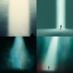 **minimalist cinema poster, a single poetic cinematic symbol beam of light and human silhouette, analog film texture, grainy light, soft focus, artistic and clean composition, empty background, surreal atmosphere, elegant indie film festival aesthetic, muted colors, no text, vertical poster --ar 4:5 --v 7.0 --chaos 10 --weird 20 --raw** - <@974048812777762846> (fast)