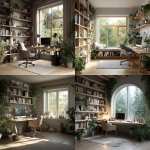 **cozy modern home office setup, wood textures, plants, bookshelf, large window with soft daylight, neutral tones, Scandinavian design, high realism, 8k ultra-detailed, desk space prepared for a person in front of camera, ideal for video c** - <@833515877471223819> (fast)
-# Create, explore, and organize on [midjourney.com](<https://midjourney.com/imagine?from_discord=1>)