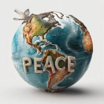 **Fantastic looking world globe with the word PEACE. Peacebird flying. Sharp image high resolution and quality** - Image #1 <@1183639246804889600>