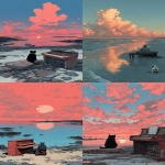 **fluvioglacial cat on synthesizer, sunset beach --ar 131:284 --v 7.0 --s 750** - <@692320895171166238> (fast)