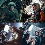**a una mujer astronauta with helmet en el mundo de ciencia ficción del cine, en el momento de filmar una escena en el set de rodaje, una escena que consiste en que la astronauta está subiendo por la escalinata de una nave espacial que la llevará a al Espacio exterior; el director de la película da intrucciones a la mujer astronauta de cómo ha de subir por la escalera de la nave; ambiente: cinematografía de época futurista; alta resolución y realismo coherente con la escena. --v 6.1** - <@755517668227809280> (fast)
-# Create, explore, and organize on [midjourney.com](<https://midjourney.com/imagine?from_discord=1>)