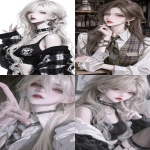 **A woman, wearing sweet campus style clothes, gesturing to the camera, delicate facial features, long eyelashes, beautiful eyes, light-colored pupils, light-colored long hair, slightly curly ends, gradient at the ends, tall figure, looking at the camera, sweet, the background is campus, the style is biased towards Japanese comics, semi-realistic, extreme skin texture, 8K ultra-clear picture, . --s 600 --niji 6 --ar 9:16 --p po6iqdp 2sfydv1 --raw** - <@1297408854149169244> (fast)