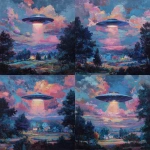 **psychedelic painting of a ufo abduction** - Variations (Strong) by <@220297650220695552> (fast)
-# Create, explore, and organize on [midjourney.com](<https://midjourney.com/imagine?from_discord=1>)