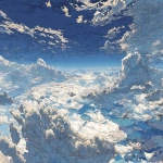 **cirrocumulus, in the style of bekisnski and Yoji Shinkawa --ar 16:9** - Image #3 <@549152867295035392>