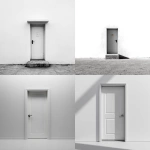**a simple washroom door on a plain white background** - <@1178742734534758402> (fast)