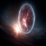 **Cosmic binary system, large glowing neutron star emitting faint pulsar beams, smaller darker quark star orbiting nearby, quark star surface cracked with faint crystalline red-purple glow, clean dark space background with faint starlight, cinematic orbit composition, clear contrast between the two stellar objects, astrophysical documentary realism, sharp focus, clean uncluttered composition, high detail professional thumbnail visual. --ar 16:9 --v 7.0 --s 750** - Image #3 <@1347352121820844044>