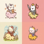 **cute medieval cat rides a diplodocus into battle --ar 3:2 --profile yeqiw29** - <@937851746712186921> (relaxed)