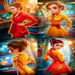 **Star Trek Uniforms reimagined in the style of belle epoque ; background on the Enterprise’s Bridge ; in the style of cinematic style photography, photorealistic images, ray tracing, subsurface-scattering, realistic lighting, live action 3D rendering --v 7.0 --p 7u4x1qi --ar 3:5 --sref 997 --sv 4** - <@1018138887199129620> (relaxed)