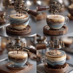 **cosmography Rose Bowl, mechanical copycat printing macchiato machine from Mars --s 250 --v 7.0** - Variations (Strong) by <@974789918188535848> (relaxed)
