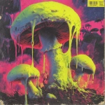 **early 2000s horror B-movie poster style UK bassline cover art, acid rave theme, dripping random objects with tongues out and sweat, chaotic mushrooms, exaggerated lighting, VHS grain, neon green and pink palette, hand-painted airbrush textures, campy sci-fi horror vibe, glowing outlines, dramatic composition, inspired by Phatworld, Mozey, Interplanetary Criminal, --ar 1:1 --v 7.0 --s 850 --q 2 --raw** - Image #2 <@289277077293760513>