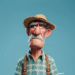 **cartoon character, farmer, wears a checkshirt, pixar artstyle --v 7.0** - Image #1 <@798906196995997708>