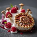 **An ammonite amanita dessert. French haute cuisine. Cuisine photography.** - Image #2 <@1052958752749387917>