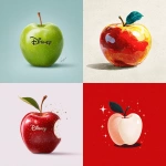 **1 apple in Disney style** - <@1246537402017906801> (fast)