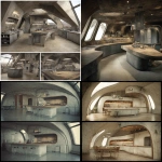 **a new kitchen for the future that meets all the needs of a kitchen but is totally unqiue and different from what kitchens are like today. Not sci-fi. Using natural materials, steel and concrete. --v 7.0** - <@408366455856300042> (fast)