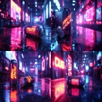 **hyper-realistic cinematic close-up, energy drink can tipping over, lying, glossy desk surface reflecting neon lights, dark moody gamer room, RGB reflections, soft fog in the background, glowing monitors slightly visible, shallow depth of field, smooth slow-motion feel, high contrast, cool blue and purple color palette, slight digital glitch effect ar 9:16 --s 750 --v 6.1 --ar 3:2** - Variations (Strong) by <@1091312707417944114> (fast)