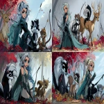 **🍂🦨🏹⚔️ 🌈✏️ --ar 7:4 --sref 80 --sv 4 --sw 100 --p zzmkt1u** - Remix (Strong) by <@370960263245070346> (fast)